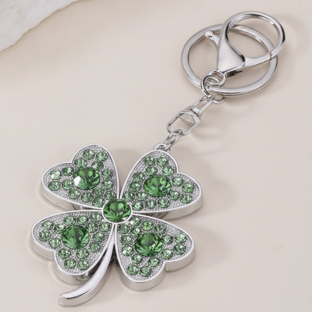 Sparkling Clover Crystal Keychain Accessory – jewelry (view 1)