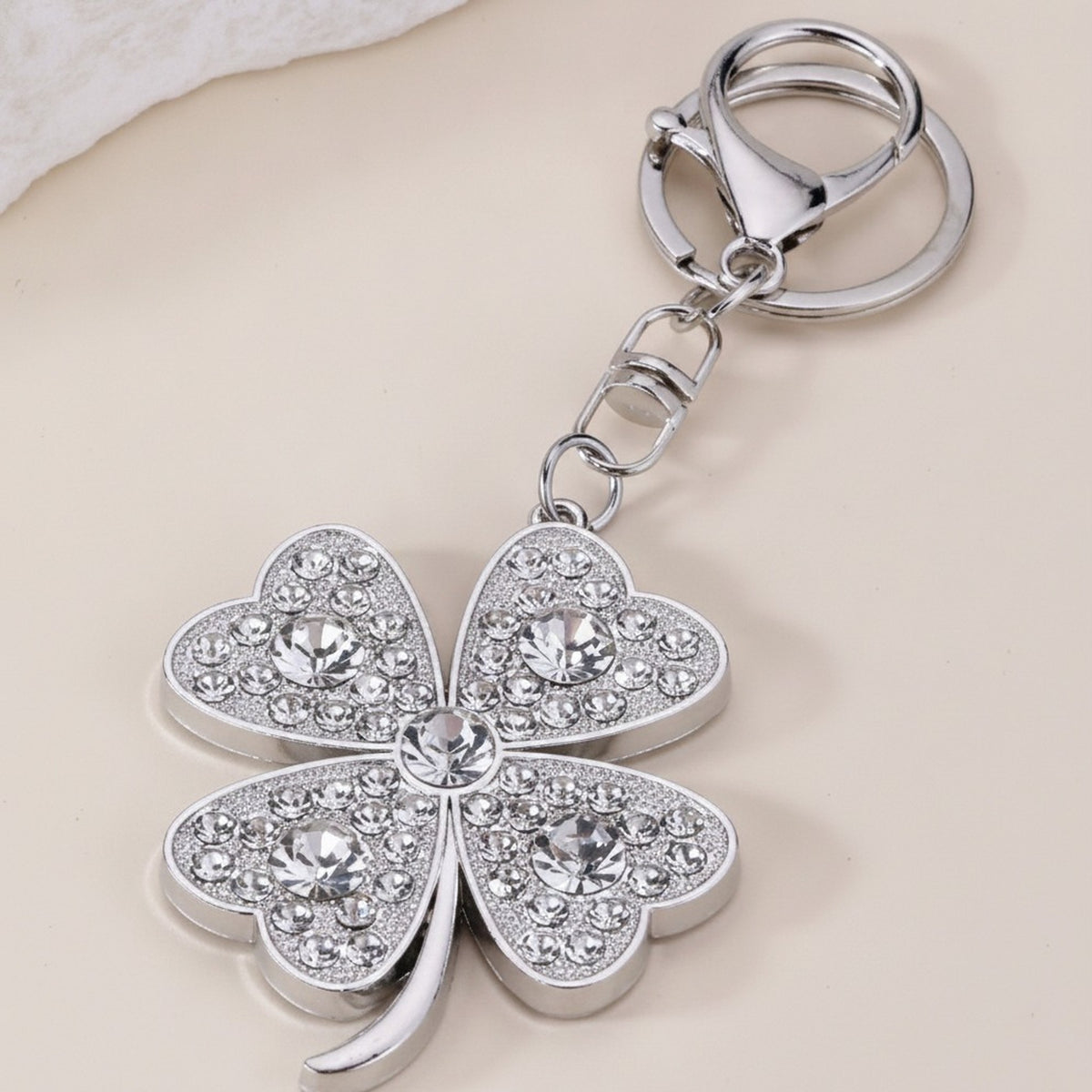 Sparkling Clover Crystal Keychain Accessory – jewelry (view 2)