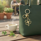 Four Leaf Clover Charm Keychain – apparel accessories (view 3)