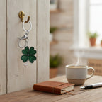 Lucky Four Leaf Clover Keychain – novelty & toys (view 2)