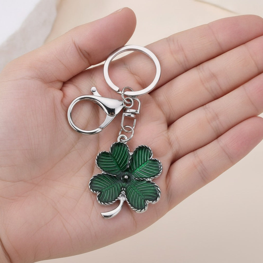 Lucky Four Leaf Clover Keychain – novelty & toys (view 3)