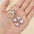 Sparkling Four Leaf Clover Heart Keychain – apparel accessories (view 4)