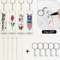 48 Pieces Blank Acrylic Keychain DIY Kit – novelty & toys (view 1)