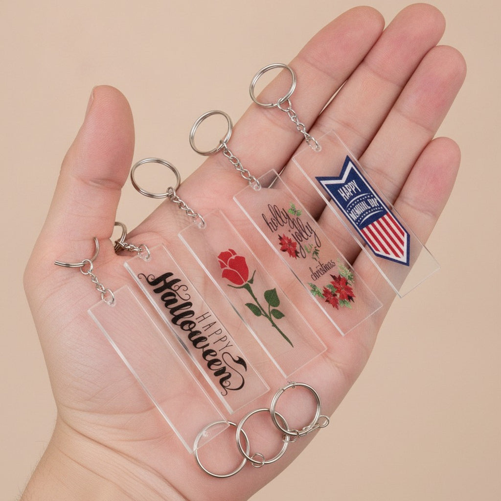 48 Pieces Blank Acrylic Keychain DIY Kit – novelty & toys (view 3)