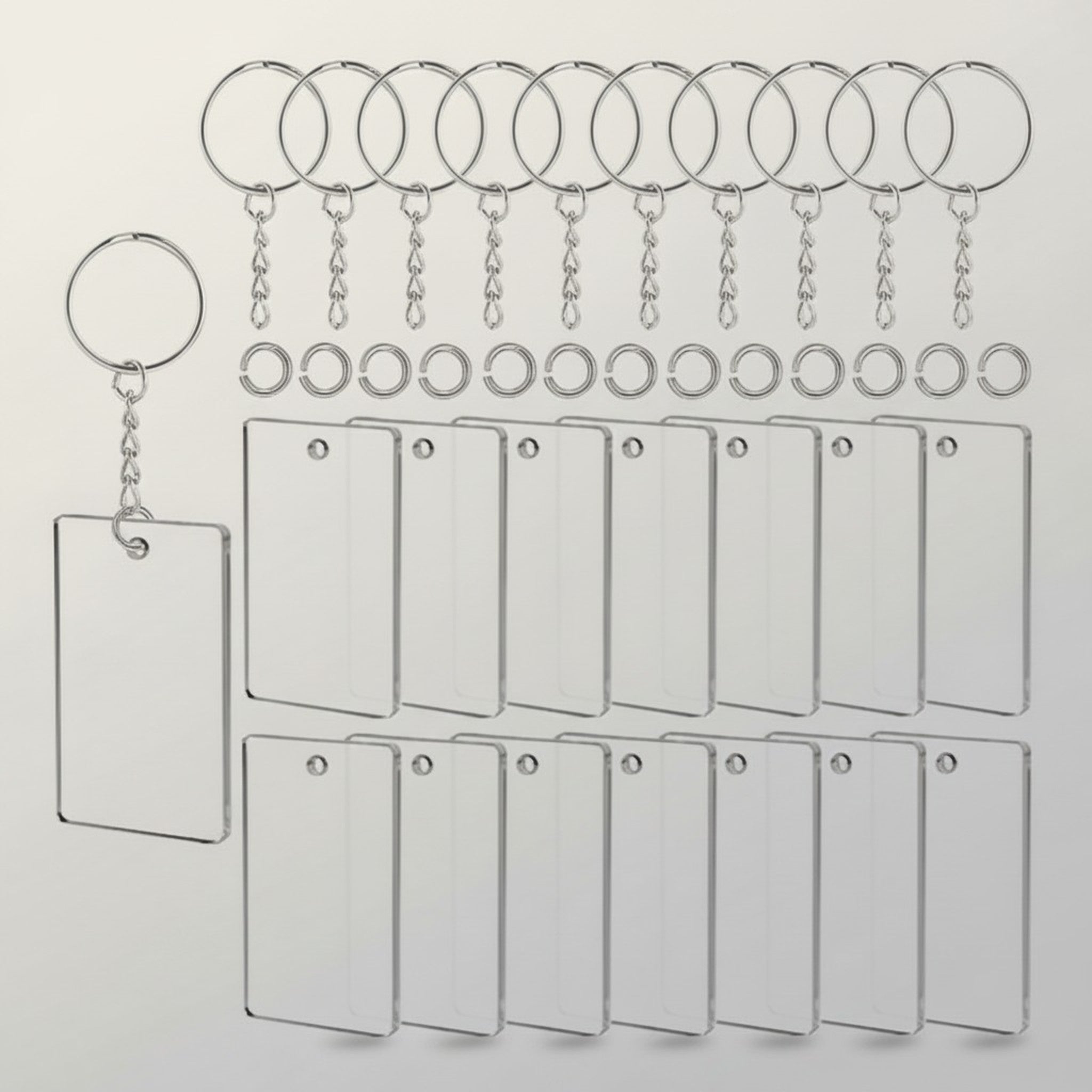Acrylic Keychain Blanks with Hardware for Crafts – apparel accessories (view 1)
