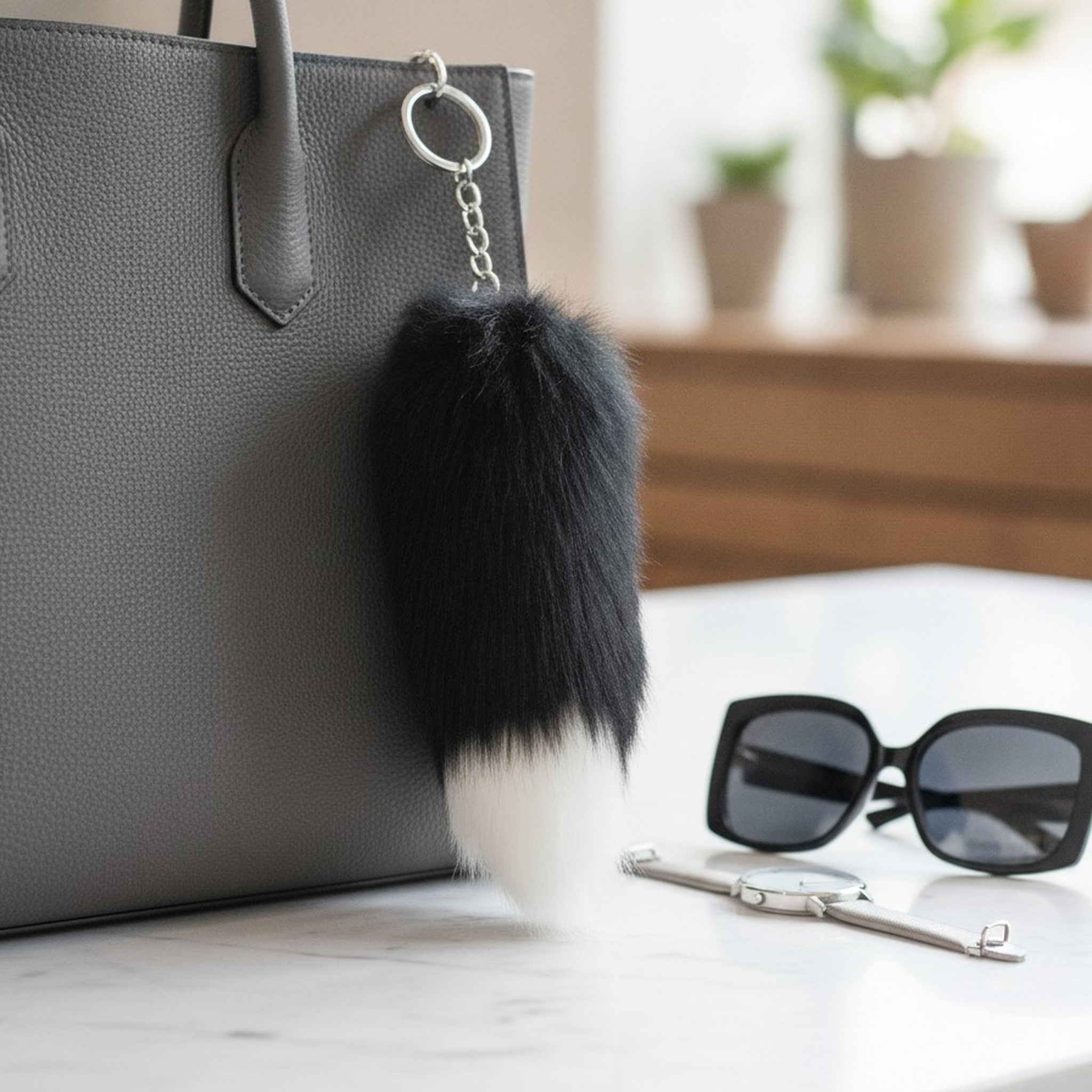 Faux Fur Tail Keychain Accessory – apparel accessories (view 7)