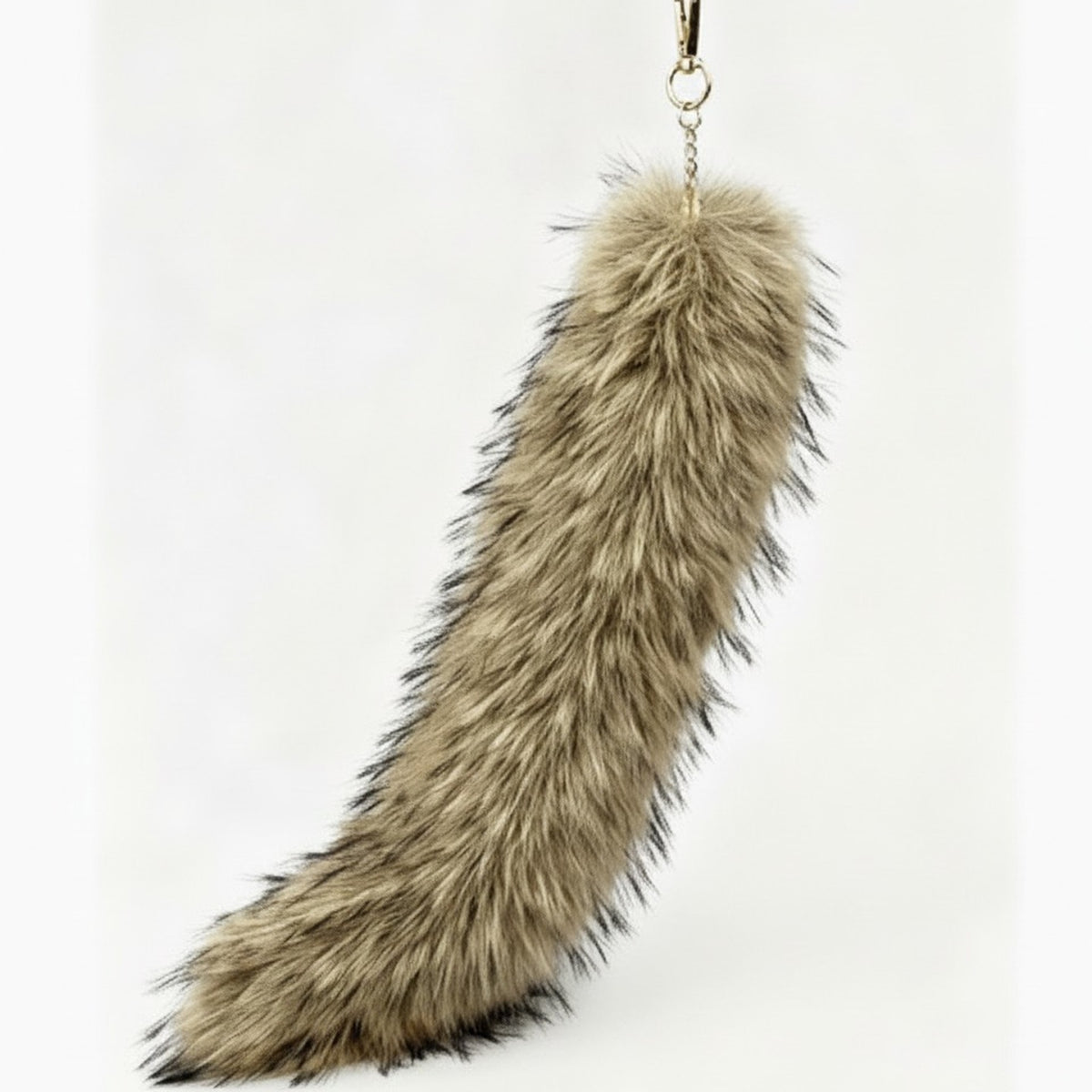 Fluffy Faux Fur Animal Tail Keychain Charm – apparel accessories (view 2)