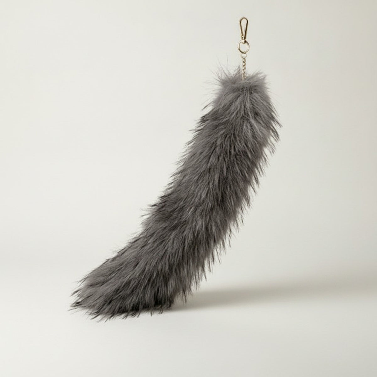 Fluffy Faux Fur Animal Tail Keychain Charm – apparel accessories (view 3)
