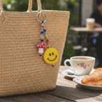 Retro Beaded Mushroom Smiley Face Keychain – apparel accessories (view 2)