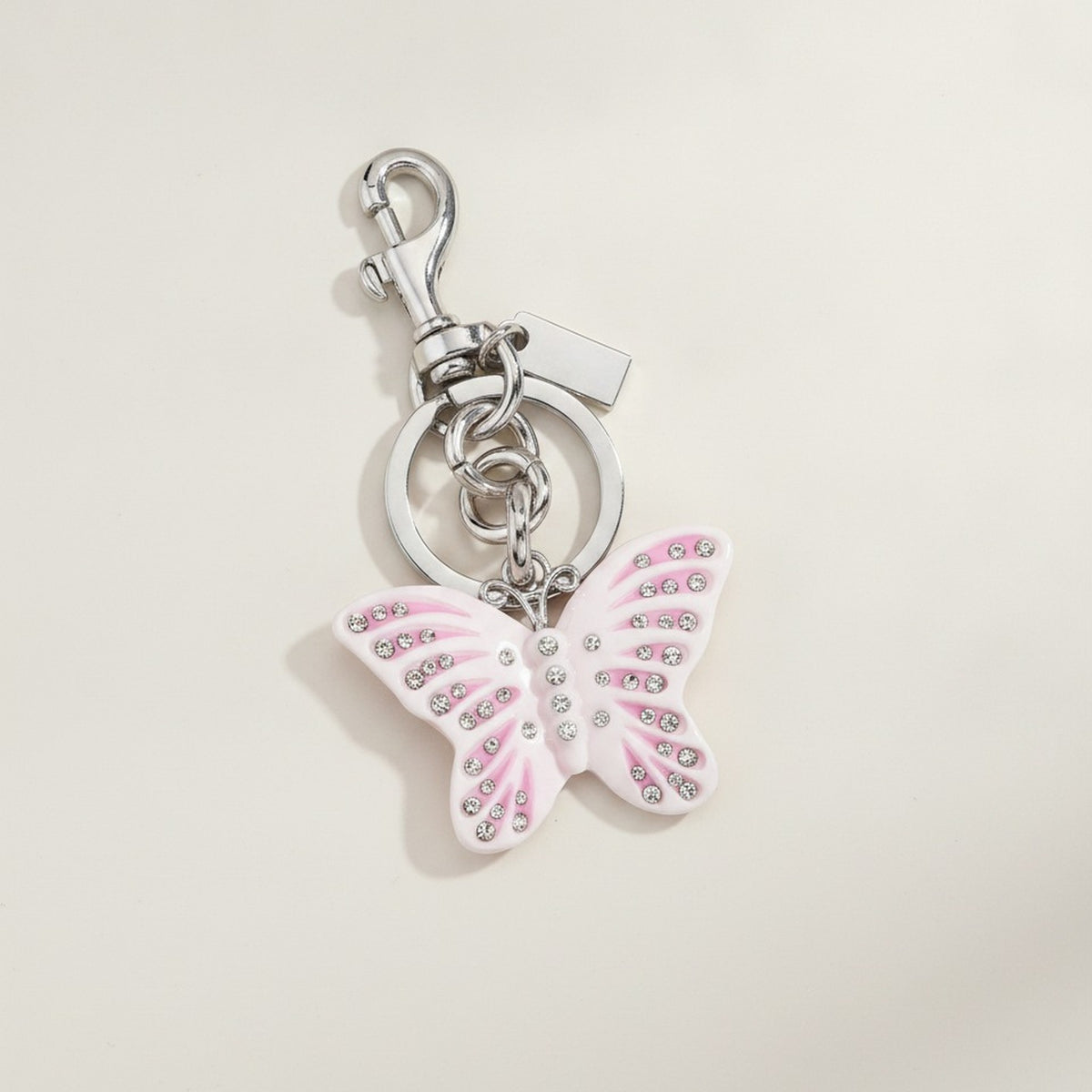 Sparkling Butterfly Rhinestone Keychain Charm – bags & wallets (view 2)