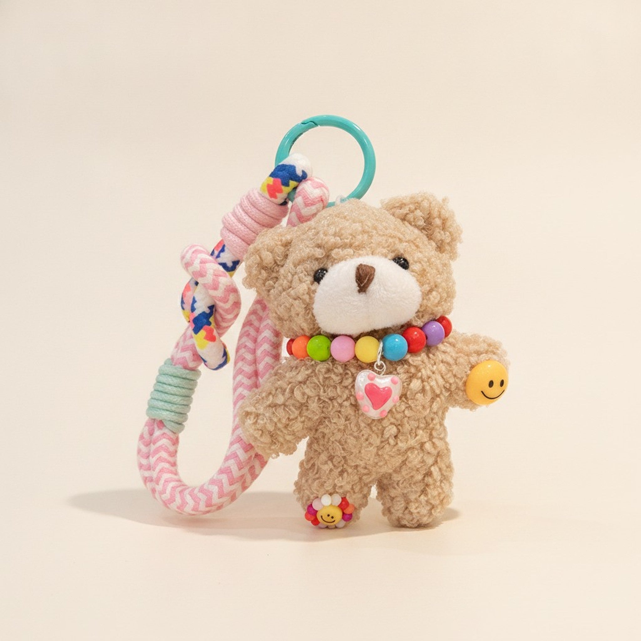 Cute Plush Bear Charm Keychain – novelty & toys (view 2)