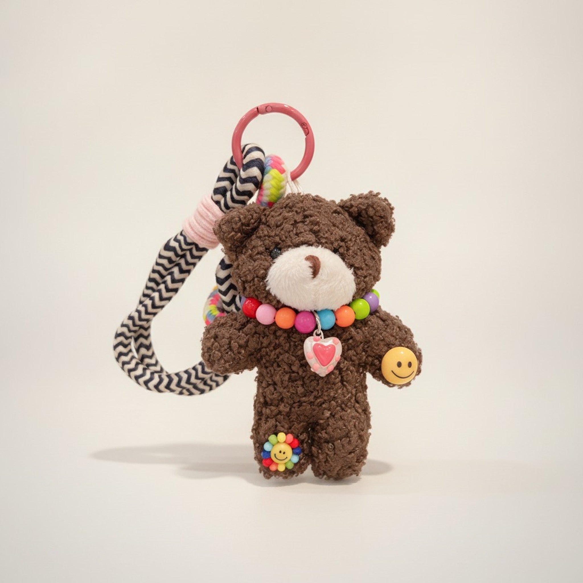 Cute Plush Bear Charm Keychain – novelty & toys (view 3)