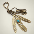 Vintage Style Feather Charm Keychain – apparel accessories (view 1)