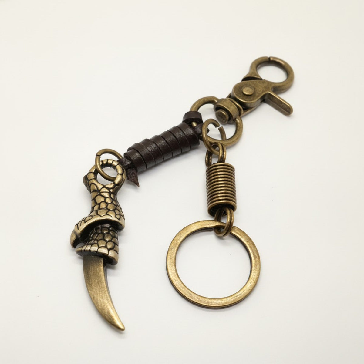 Dragon Claw Leather Wrapped Keychain – apparel accessories (view 2)
