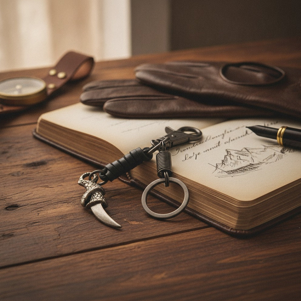 Dragon Claw Leather Wrapped Keychain – apparel accessories (view 3)