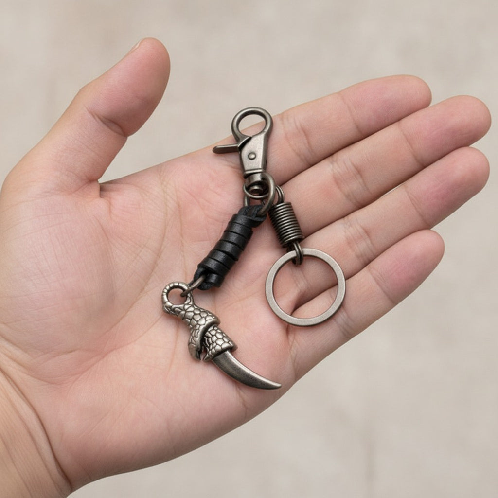 Dragon Claw Leather Wrapped Keychain – apparel accessories (view 4)