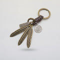 Bohemian Feather Leather Strap Keychain – apparel accessories (view 1)
