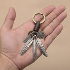 Bohemian Feather Leather Strap Keychain – apparel accessories (view 4)