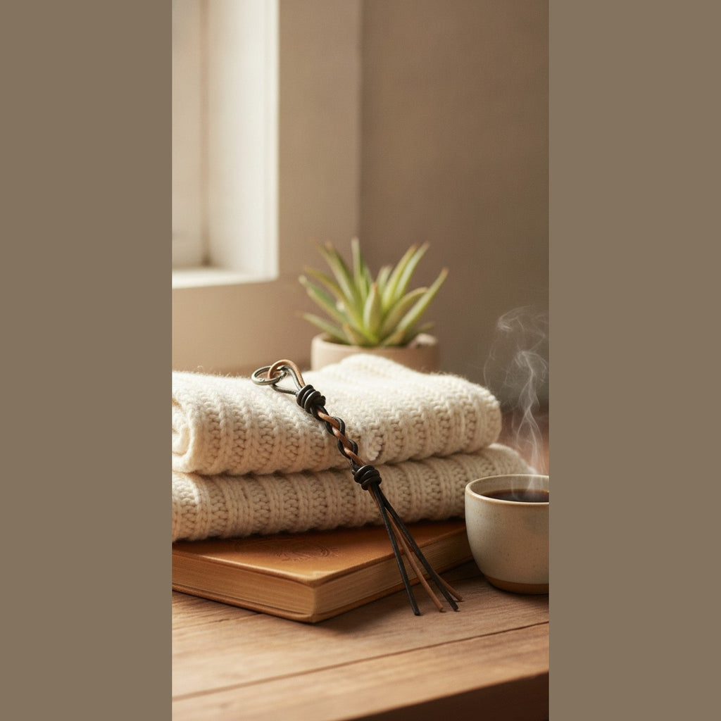 Braided Leather Keychain – bags & wallets (view 2)