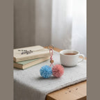 Dual Pom Pom Keychain Charm – bags & wallets (view 3)