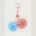 Dual Pom Pom Keychain Charm – bags & wallets (view 1)