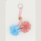 Dual Pom Pom Keychain Charm – bags & wallets (view 1)
