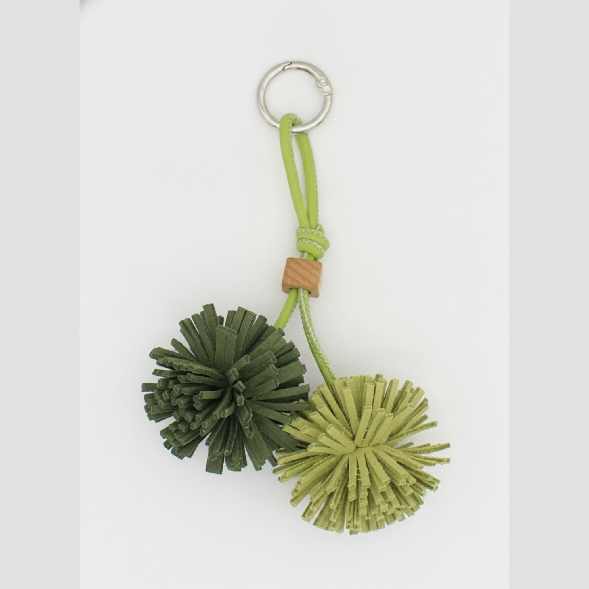 Dual Pom Pom Keychain Charm – bags & wallets (view 2)