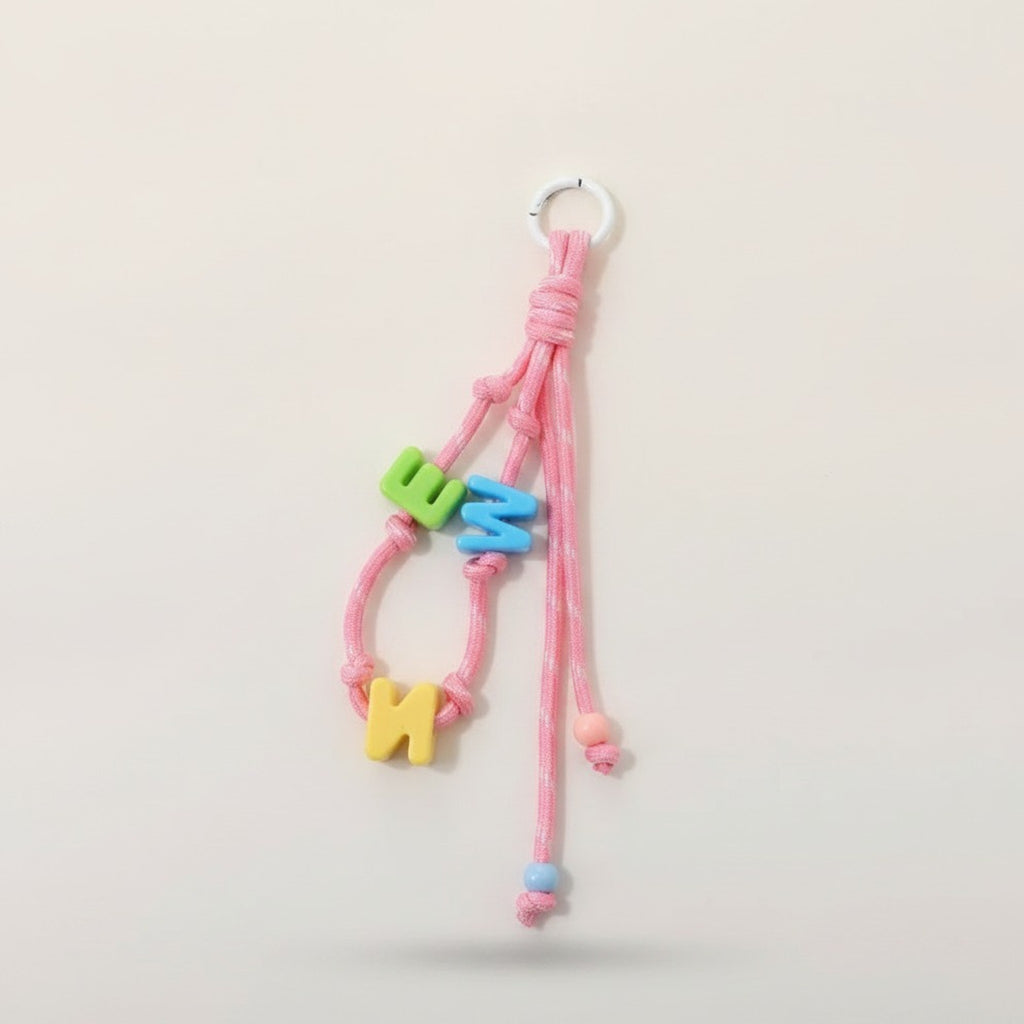 Braided Initial Letter Keychain Charm – bags & wallets (view 1)