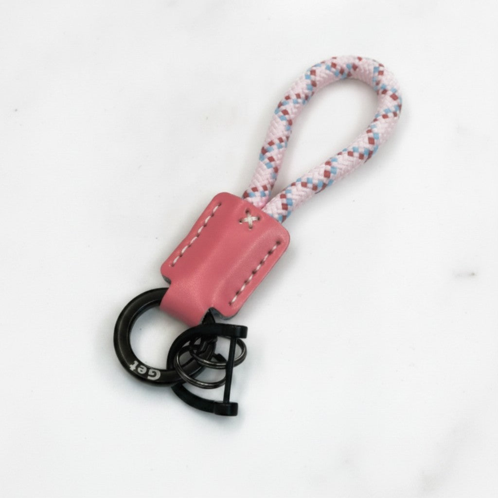 Get Rich Braided Rope Keychain - Pink Rope – novelty & toys (view 1)