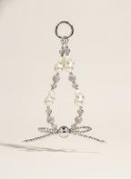 Pearl Crystal Bow Charm Keychain – jewelry (view 1)