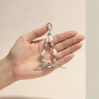 Pearl Crystal Bow Charm Keychain – jewelry (view 5)