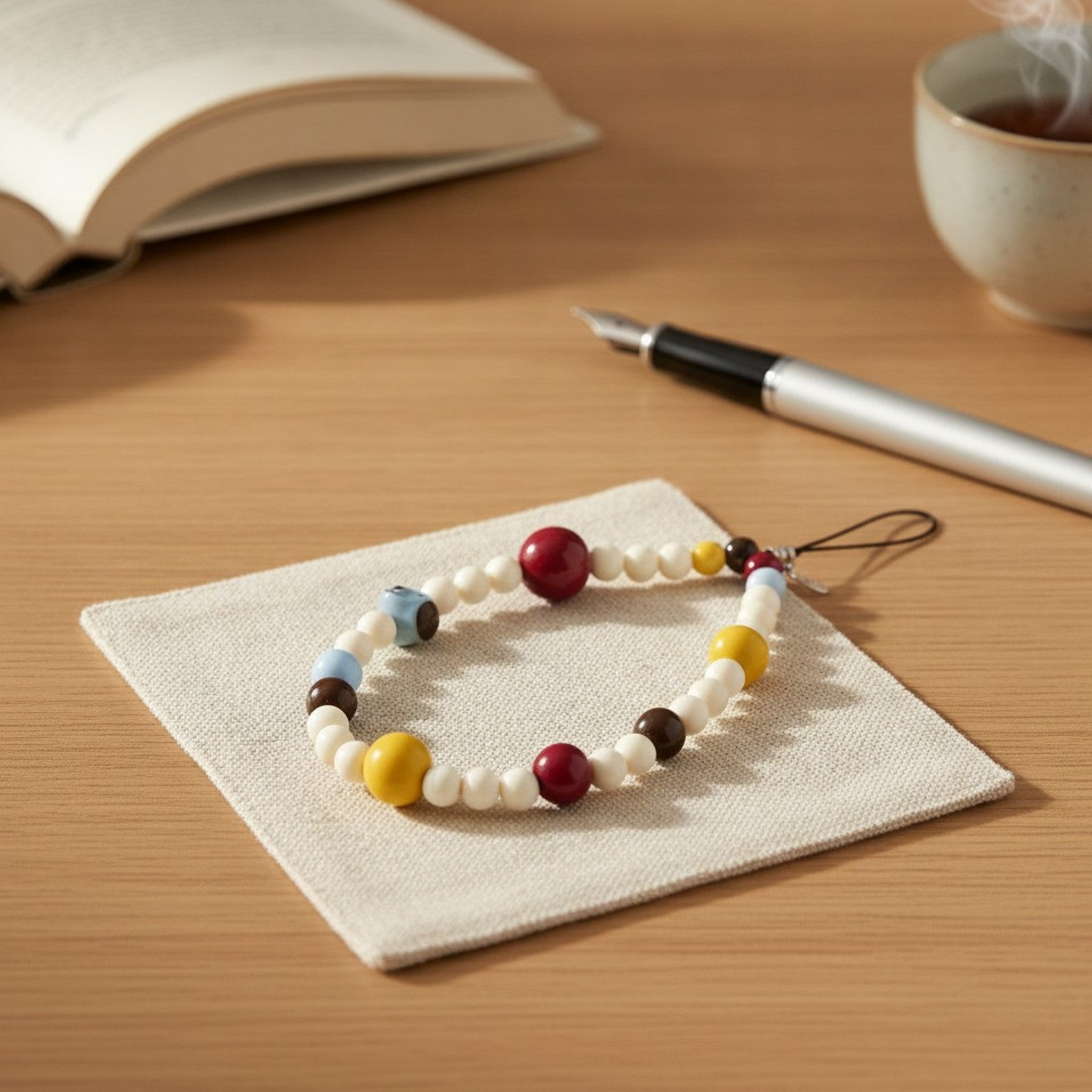 Cute Colorful Beaded Phone Strap – tech (view 2)