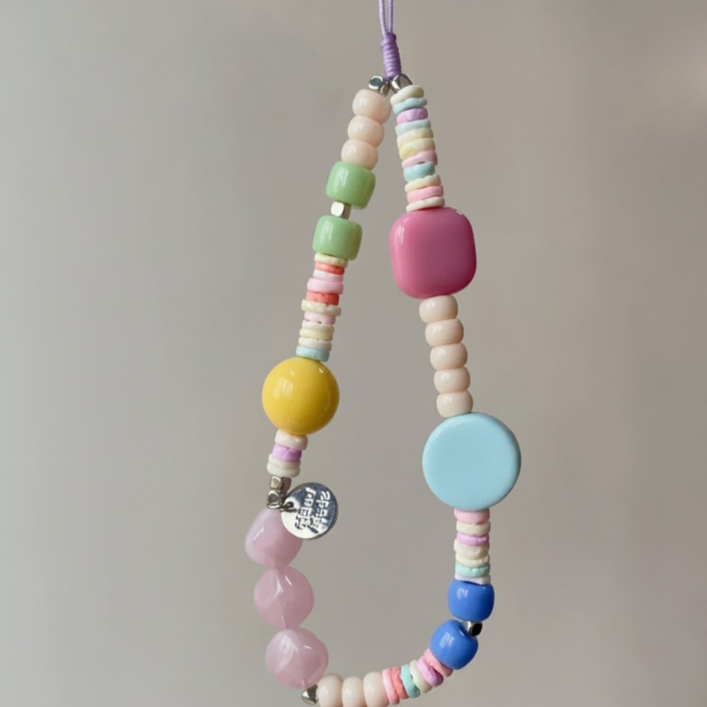 Pastel Beaded Phone Charm – tech (view 1)