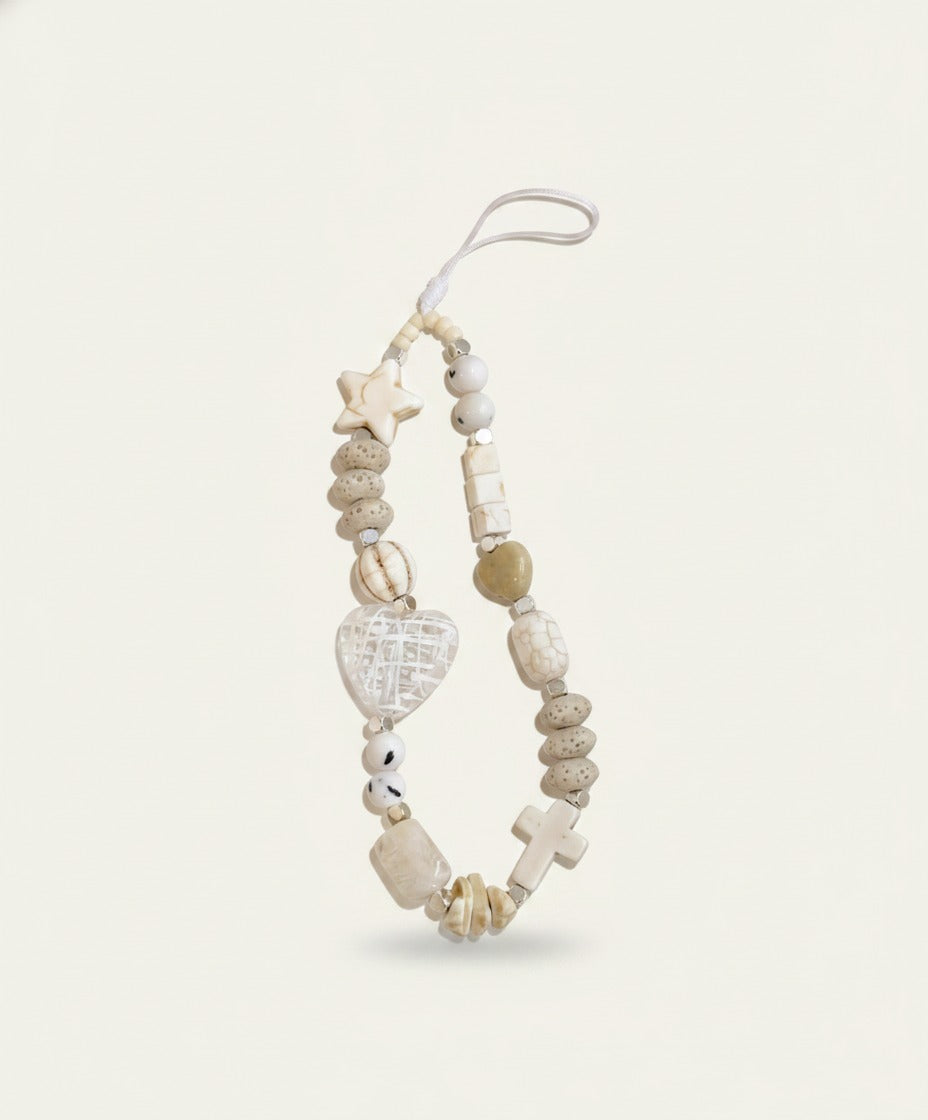 Natural Stone Beaded Phone Charm – tech (view 1)