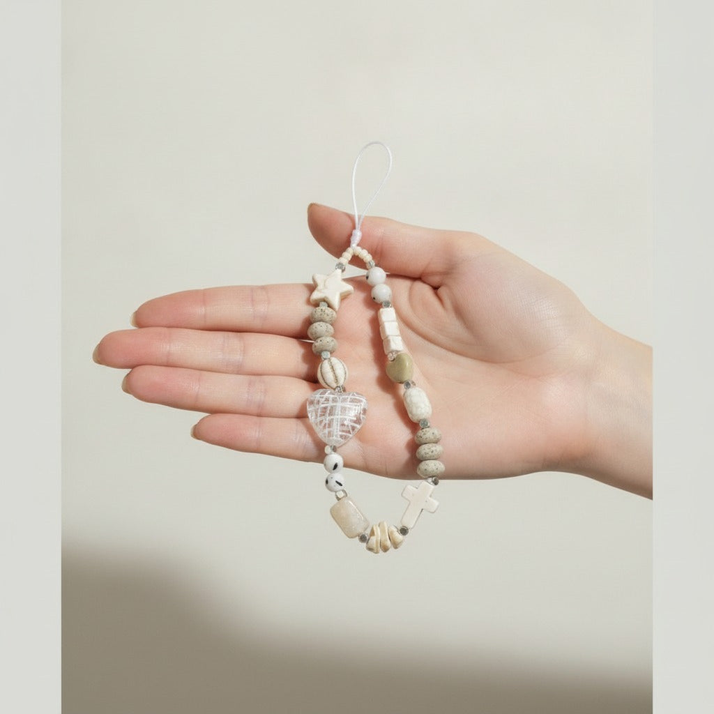 Natural Stone Beaded Phone Charm – tech (view 3)