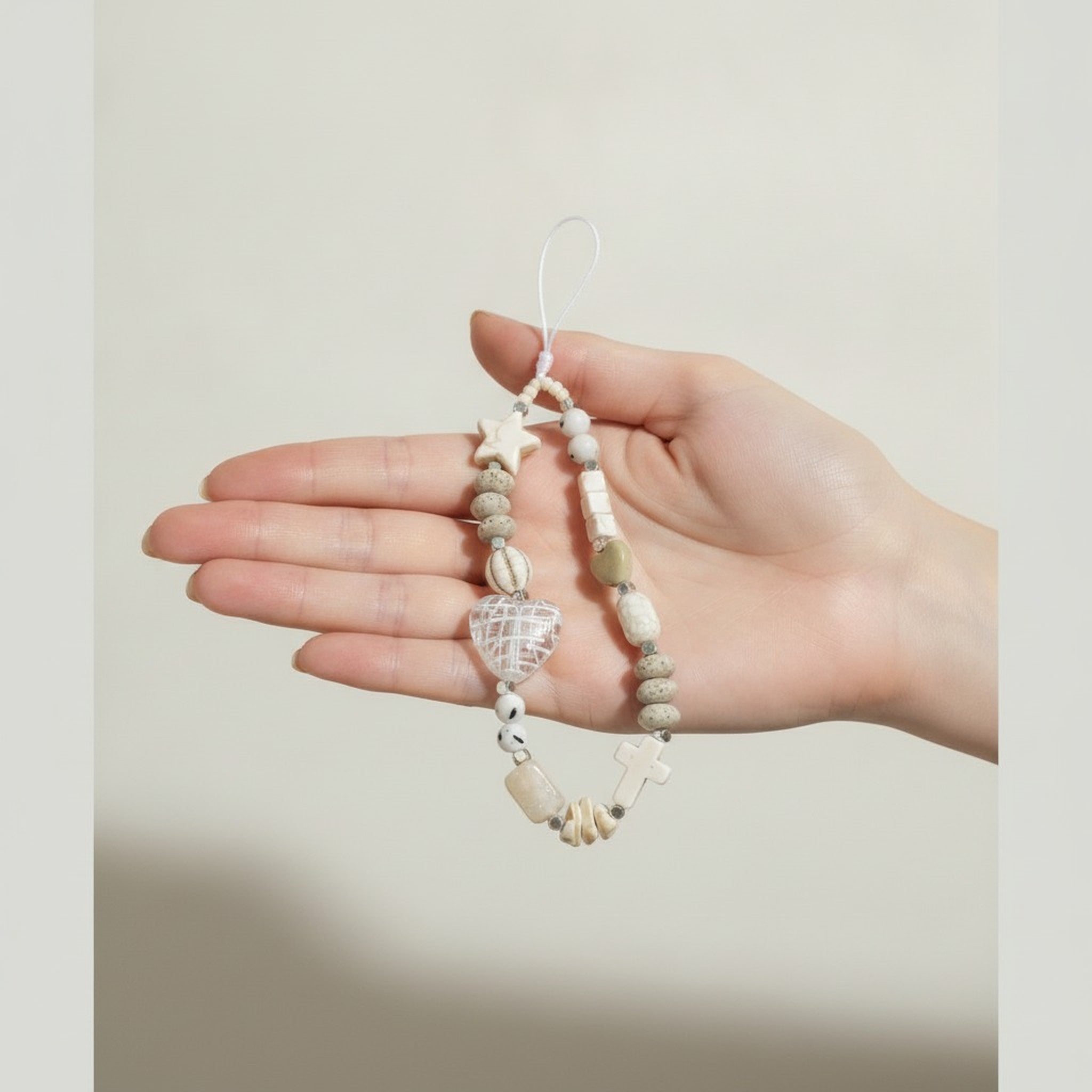 Natural Stone Beaded Phone Charm – tech (view 3)
