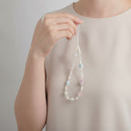 Pastel Whimsical Phone Case with Beaded Charm – tech (view 3)