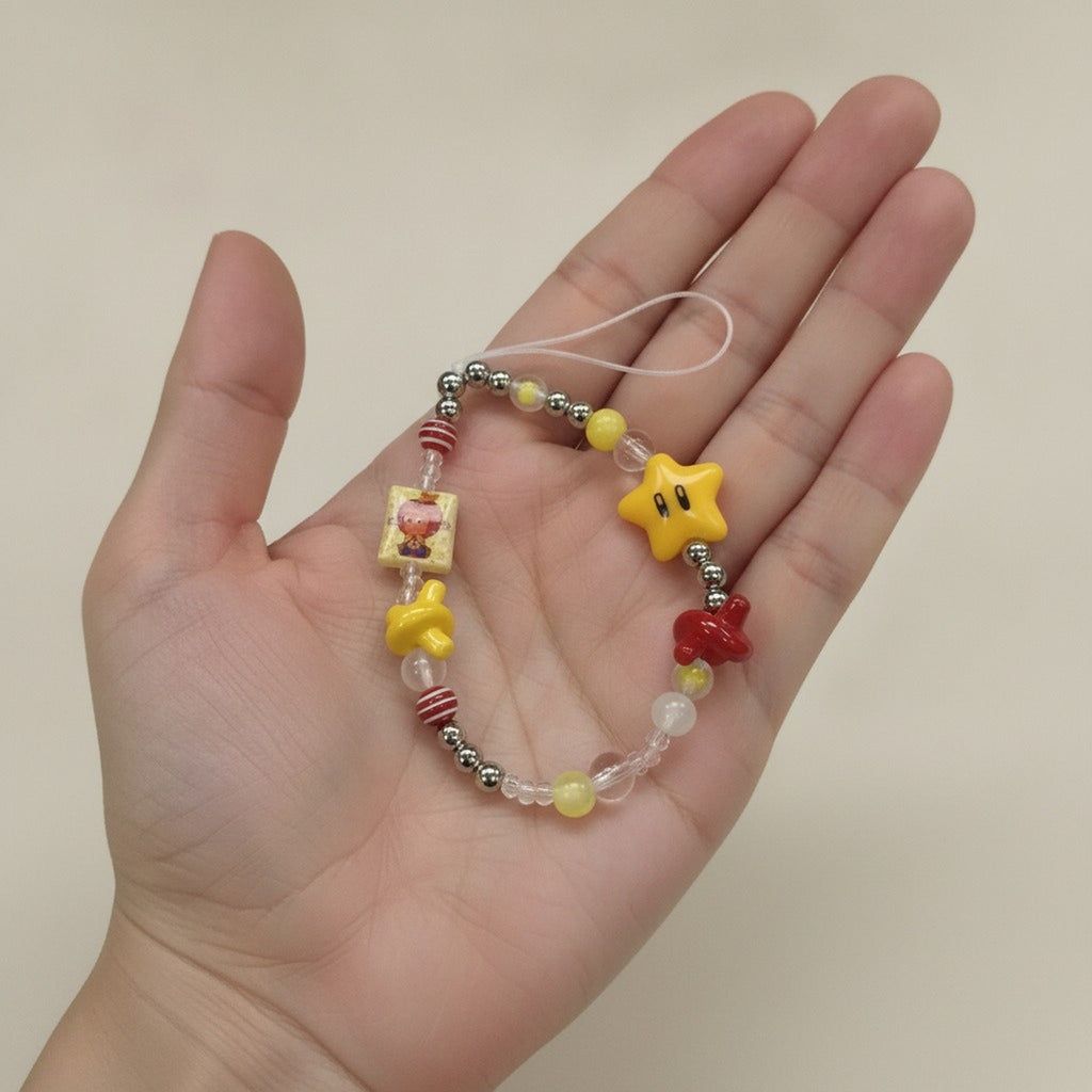 Vibrant 3D Beaded Phone Charm – tech (view 3)