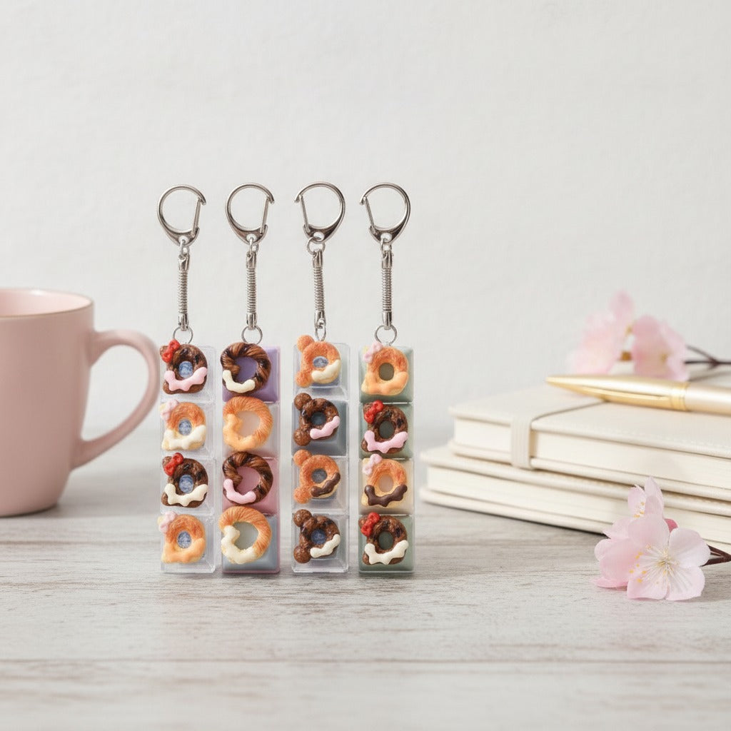 Tiny Donut Keychain - Clear Cat – novelty & toys (view 2)