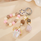 Cute Cartoon Charm Beaded Keychain – apparel accessories (view 1)
