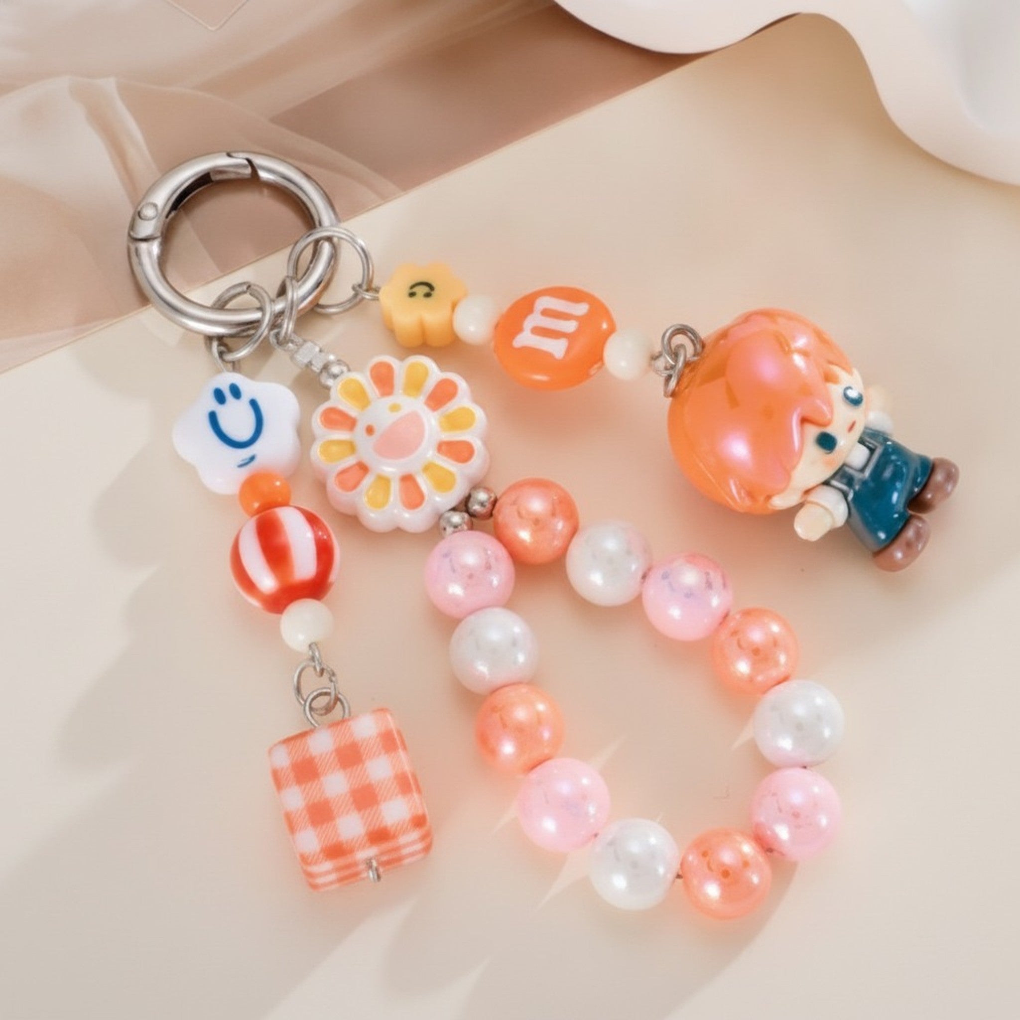 Cute Cartoon Charm Beaded Keychain – apparel accessories (view 4)