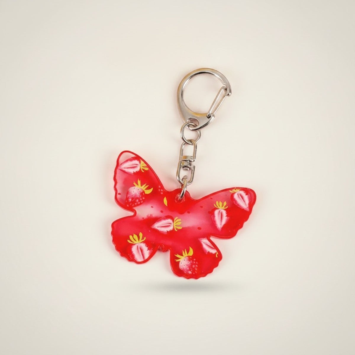Floral Butterfly Charm Keychain – novelty & toys (view 5)