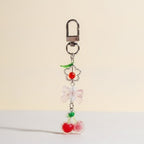 Acrylic Cherry Butterfly Flower Charm Keychain – apparel accessories (view 1)