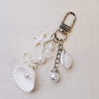 Ocean Theme Pearl Shell Charm Keychain – jewelry (view 1)
