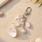 Ocean Theme Pearl Shell Charm Keychain – jewelry (view 2)