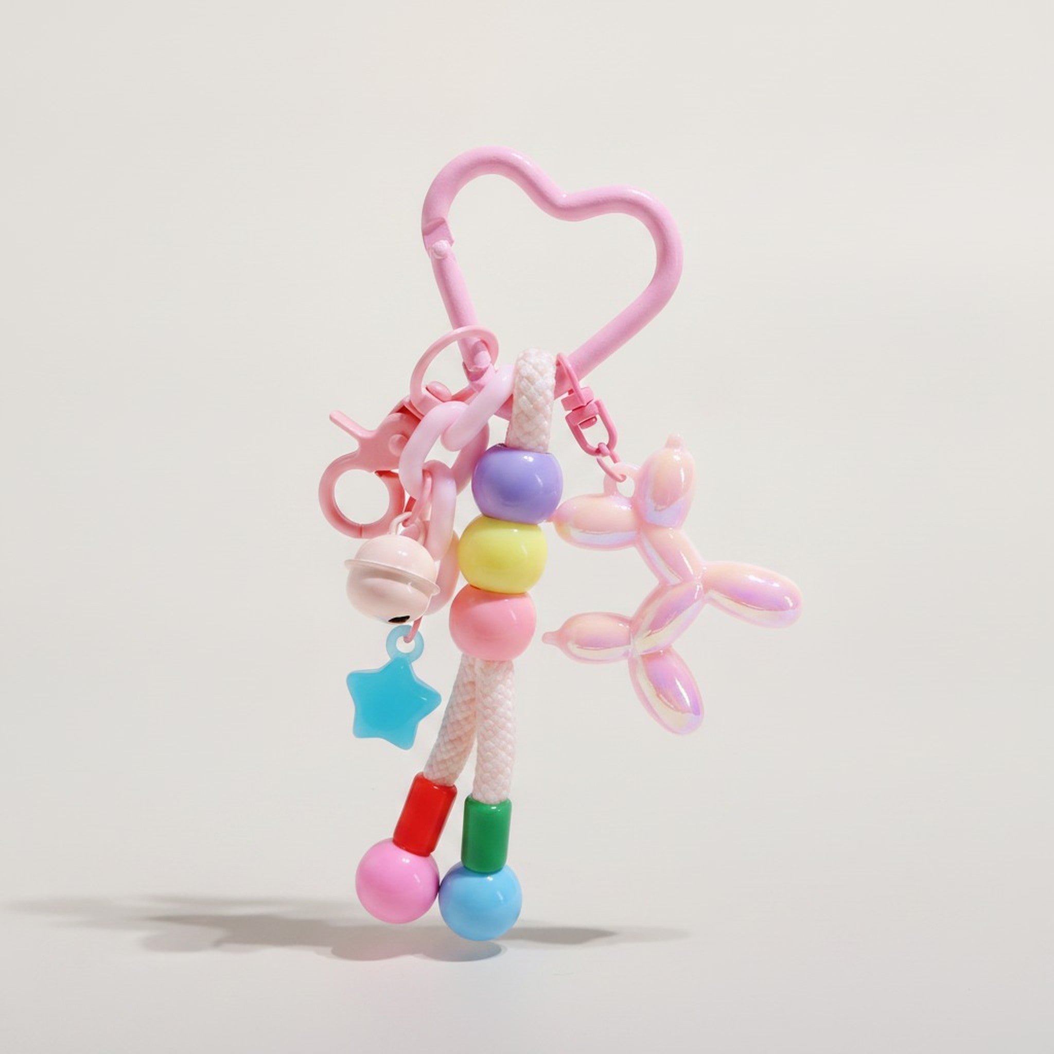 Playful Balloon Dog Beaded Charm Keychain – novelty & toys (view 1)