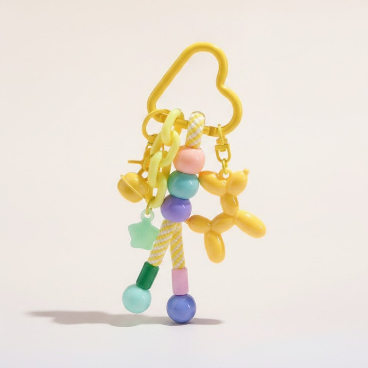 Playful Balloon Dog Beaded Charm Keychain – novelty & toys (view 2)