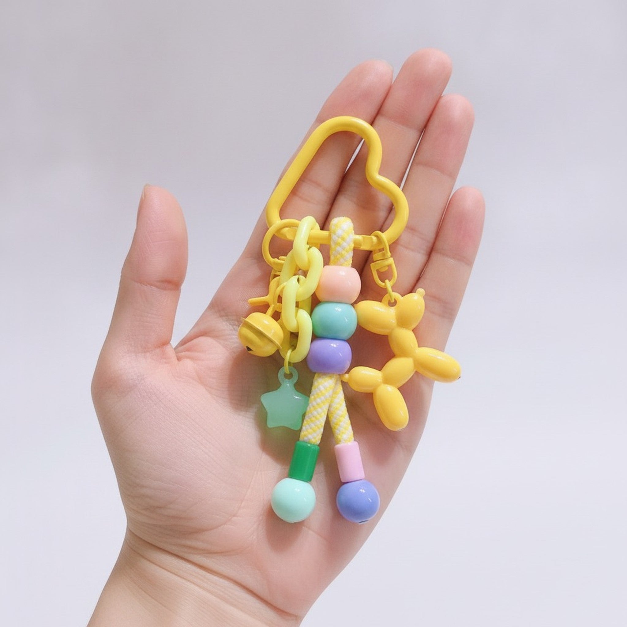 Playful Balloon Dog Beaded Charm Keychain – novelty & toys (view 4)