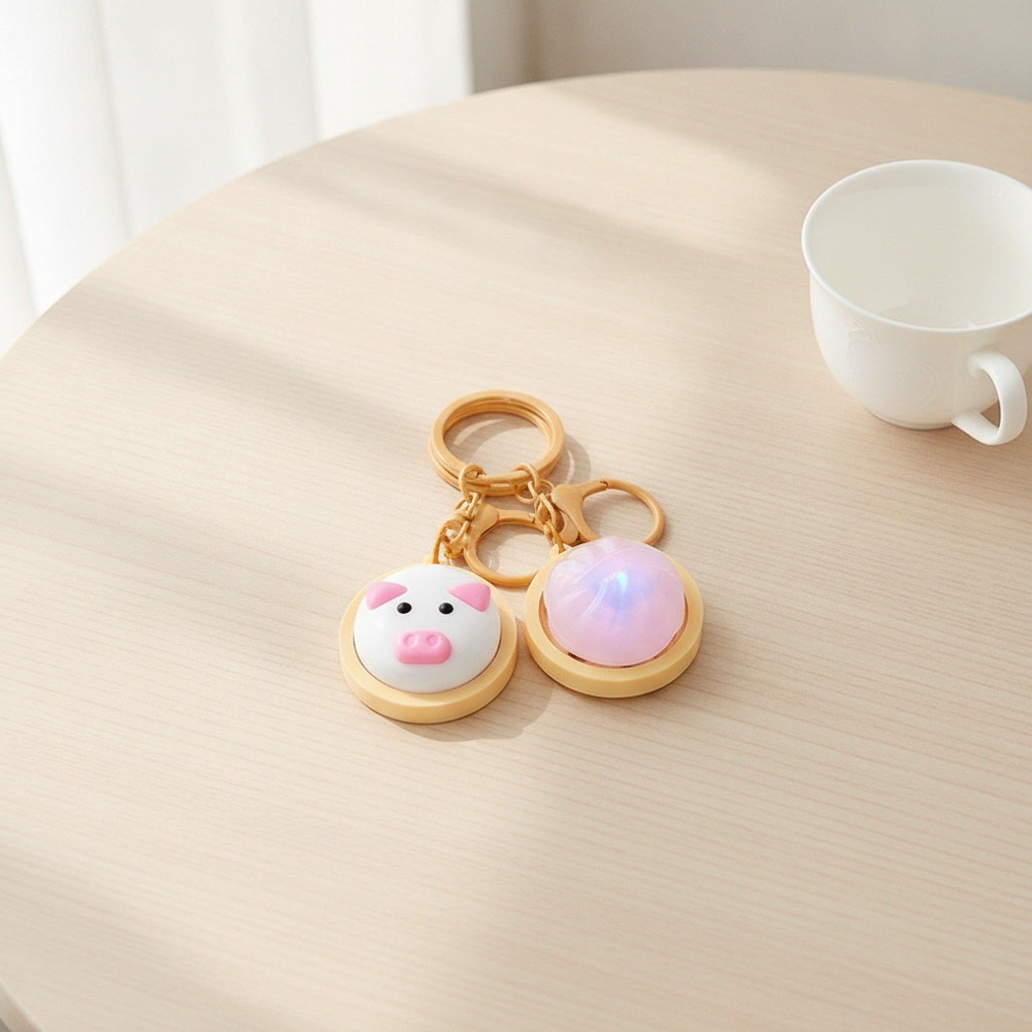Light Up Dumpling Fidget Keychain Toy - Type 3