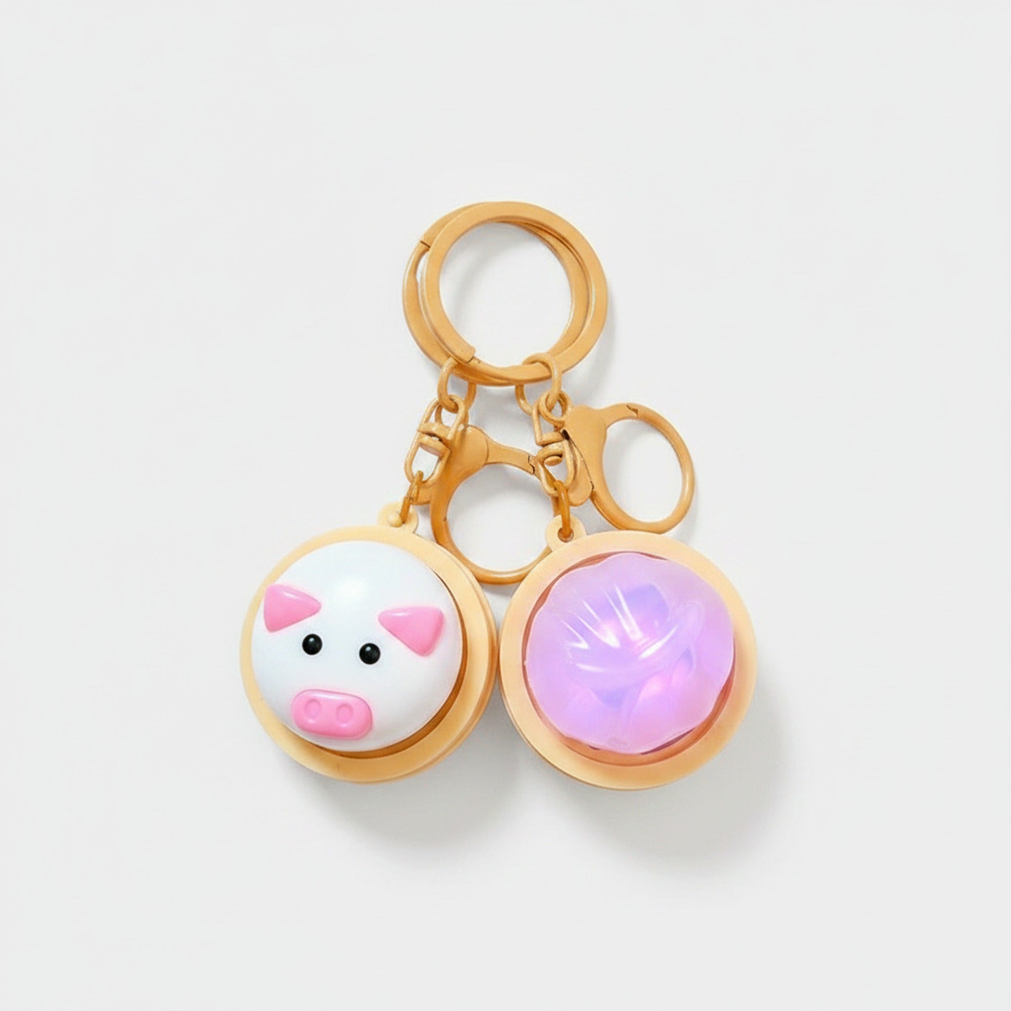 Light Up Dumpling Fidget Keychain Toy - Type 3